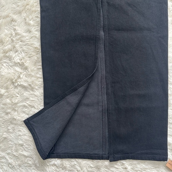 Reformation Daria Ultra High Rise Denim Maxi Skirt Nidri Wash Black 26 NWT New - Picture 8 of 12